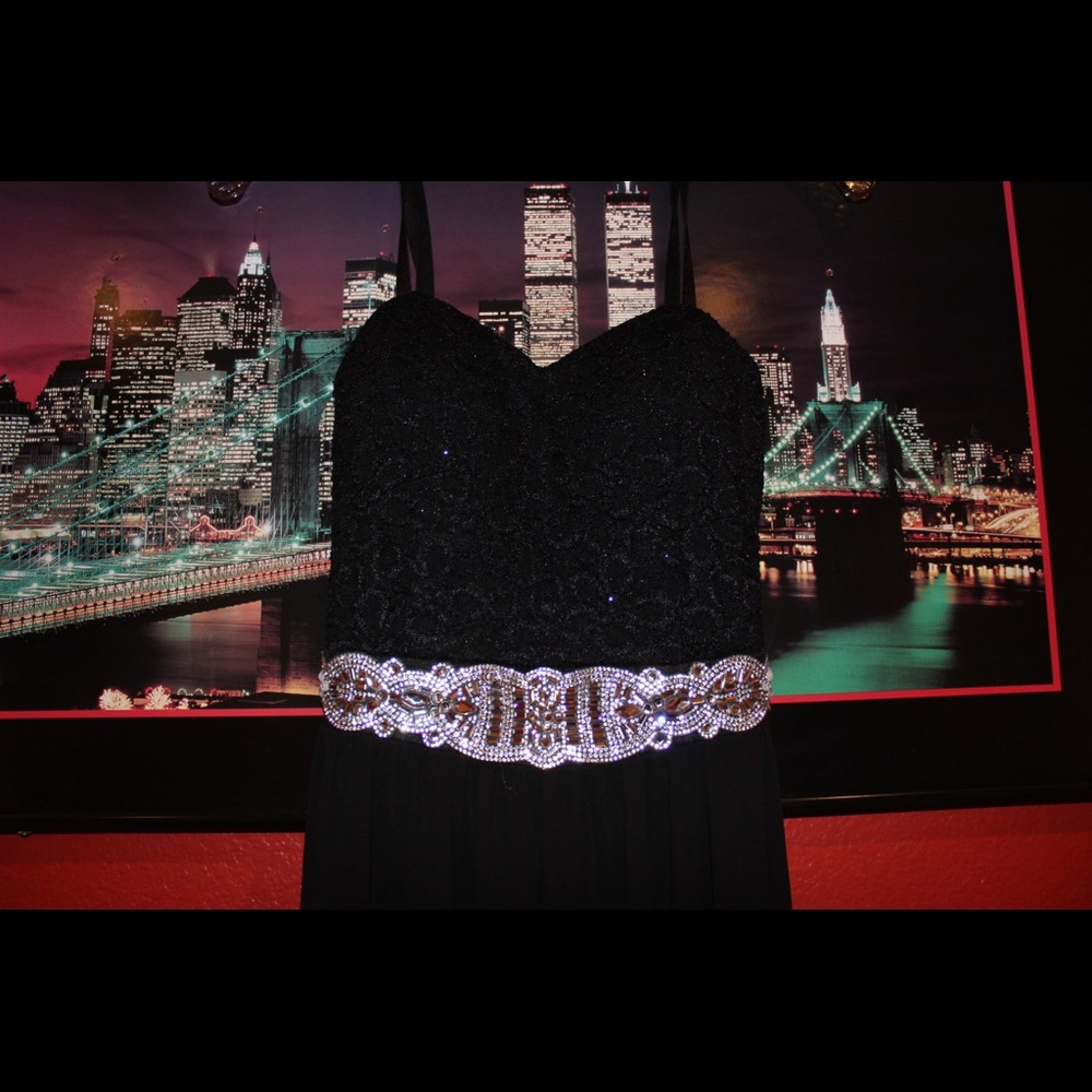 Long Black Dress with Sparkles